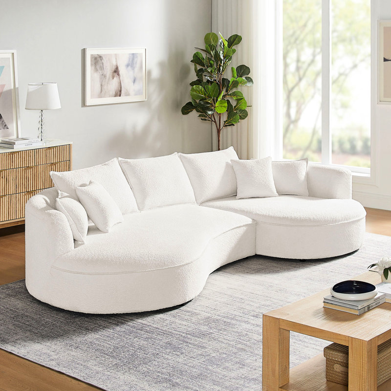 Design blanc incurvé à 5 places blanc de luxe pour un raffinement intérieur raffiné