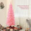 Grand arbre de Noël artificiel avec base en acier, rose-1026987516