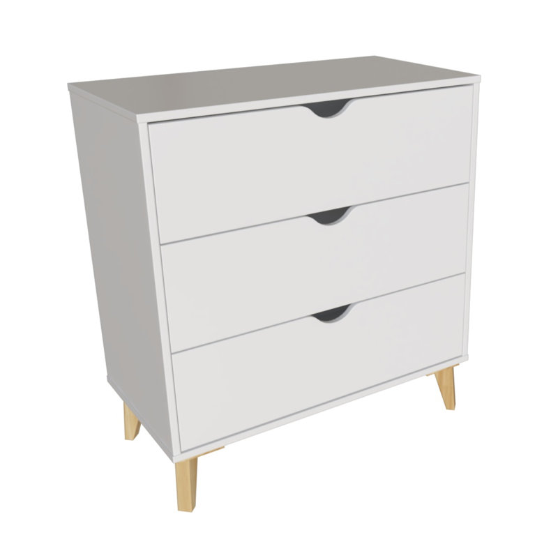 Jayvan 30'' W 3 - Drawer Dresser, White
