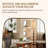 Modern Oblong Oval Bathroom Vanity Mirror | Stainless Steel Frame-1989191394-2011640066
