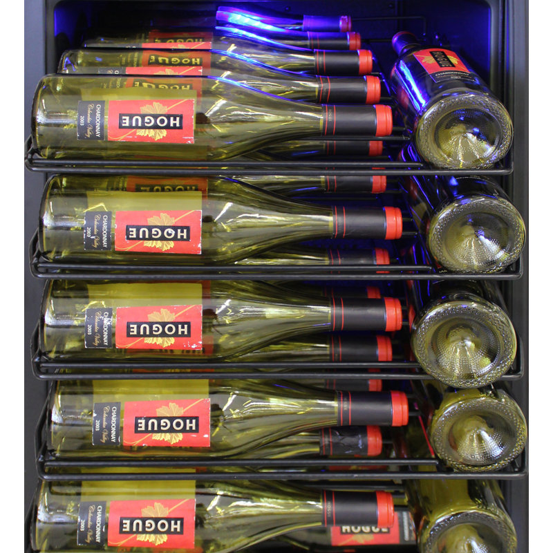 Vinotemp Black Freestanding 42 Bottle Wine Refrigerator with LED Lighting