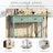 Daisy Series Console Table Traditional Design With Two Drawers And Bottom Shelf Acacia Mangium (Retro Blue)-1714005593