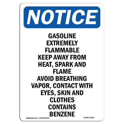 Gasoline Extremely Flammable Keep Sign