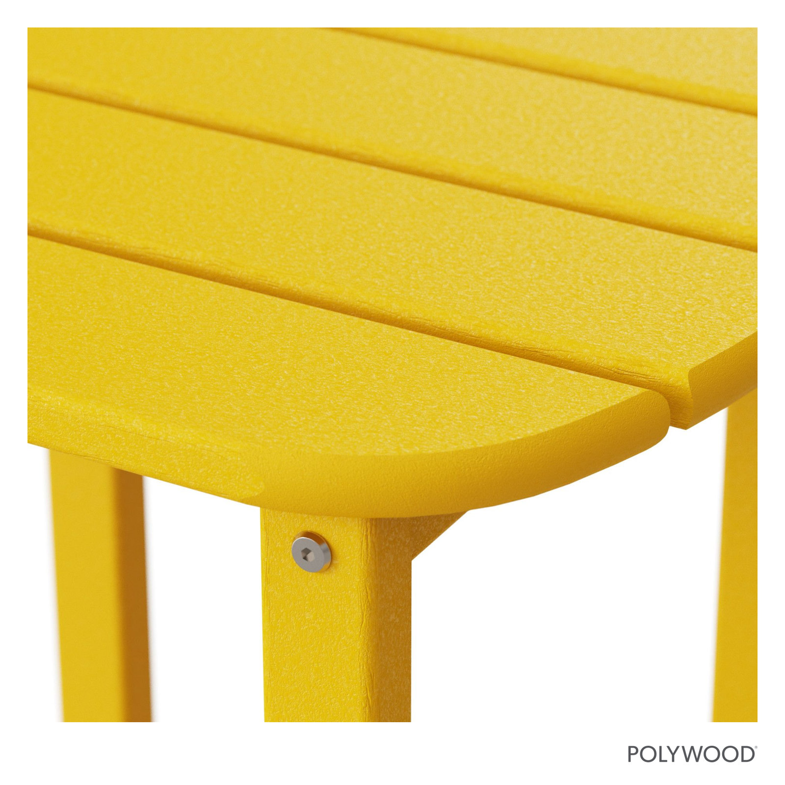 POLYWOOD® South Beach 19" Patio Side Table, Lemon