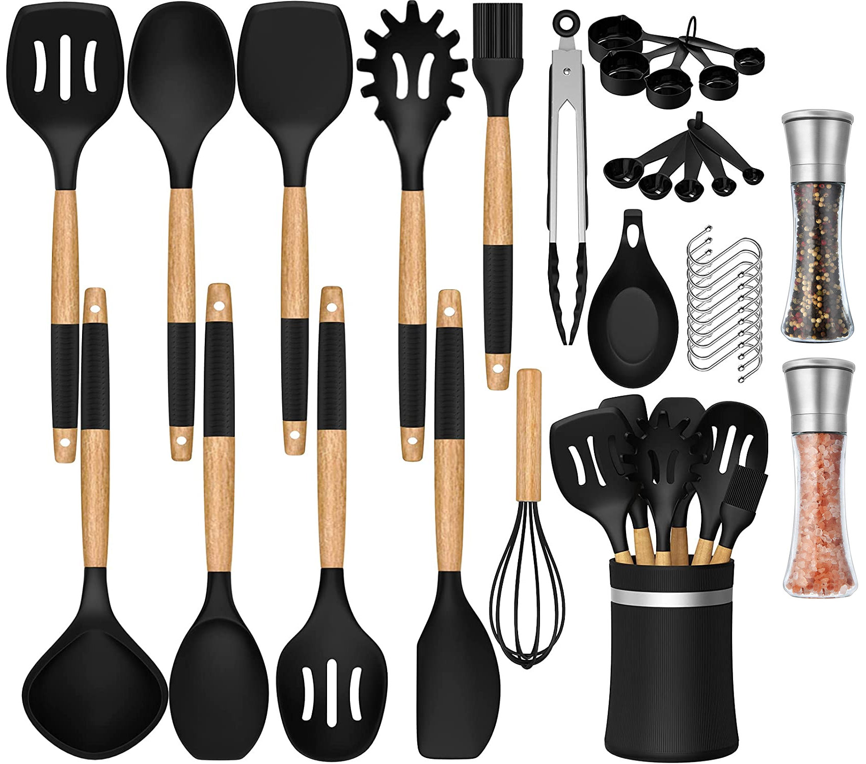 15 - Piece Cooking Spoon Set with Utensil Crock AIRPJ