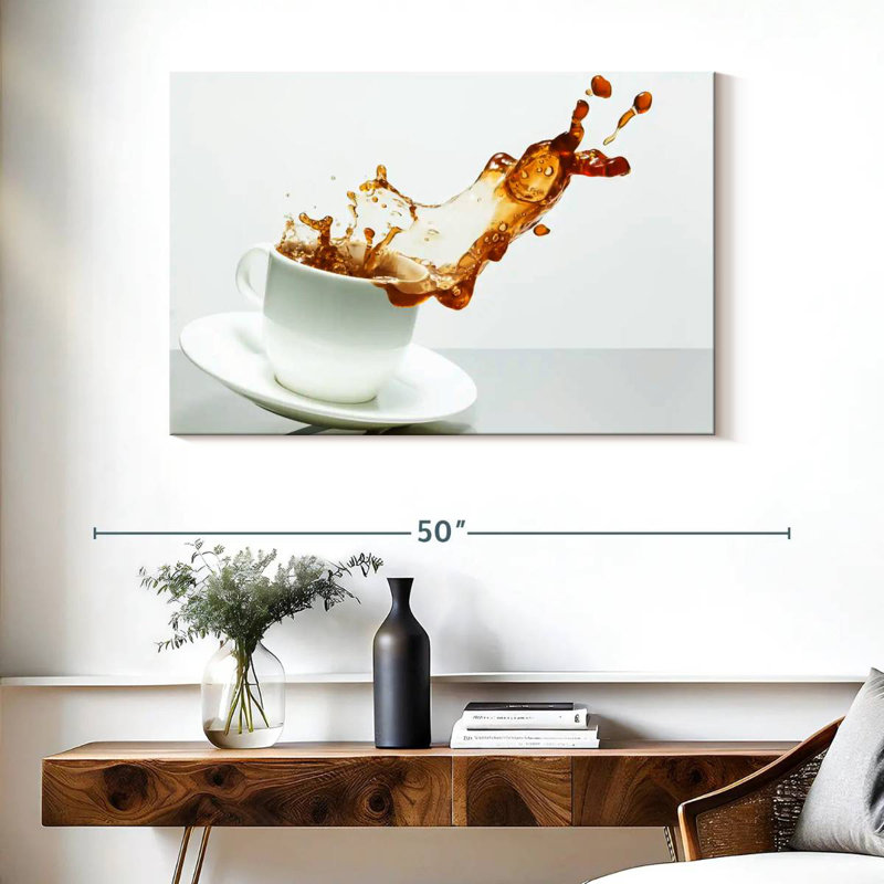 Yarlin Coffee Cup Splash, 26" H x 39" W