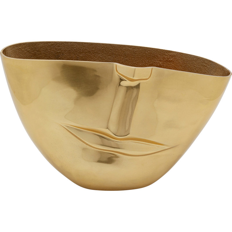 Handmade Aluminum Jar, Gold, 46cm H x 29cm W x 16cm D