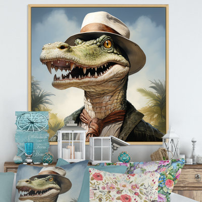 «Alligatorin suit II» - Art mural animal crocodile