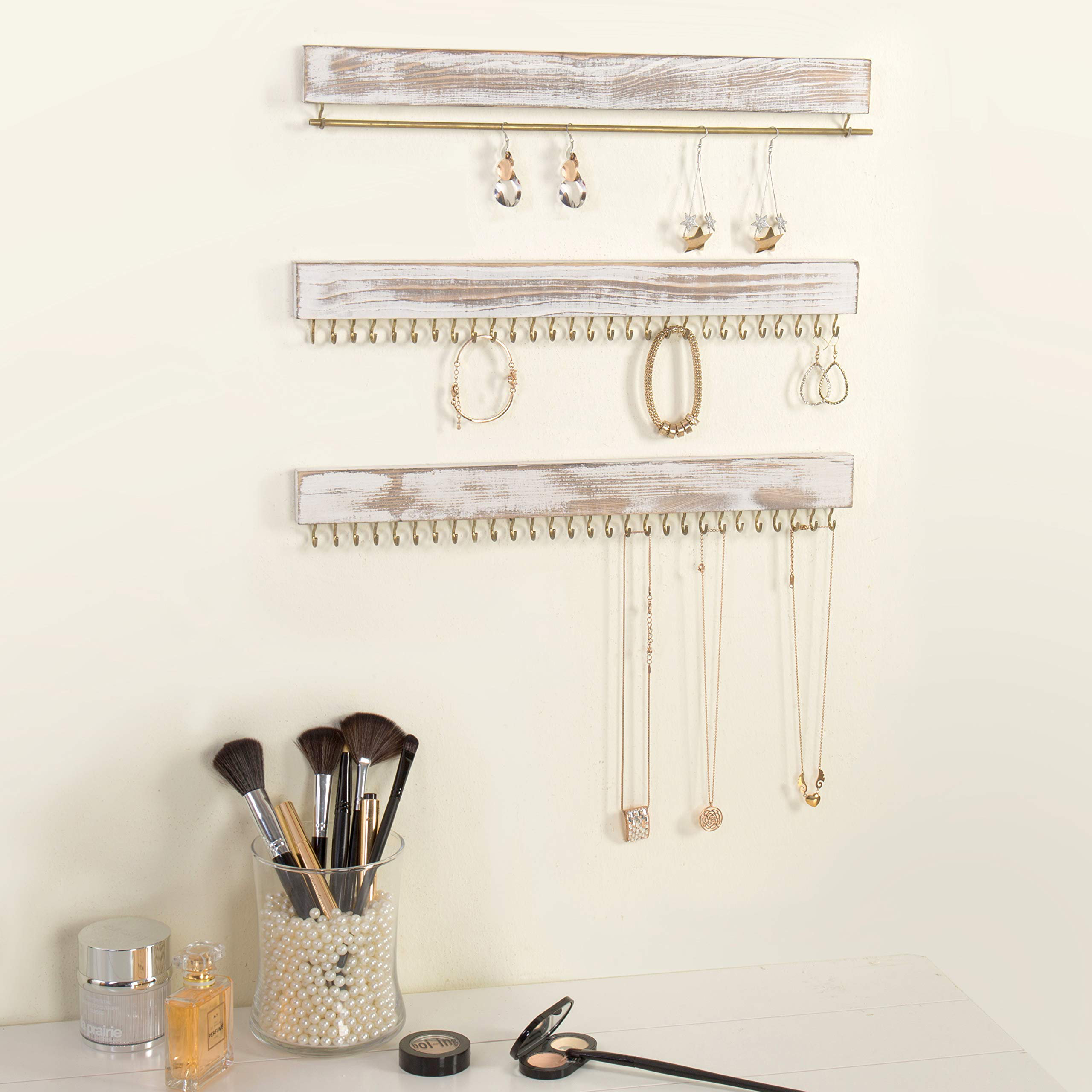 Ophelia & Co. Wall Mounted Jewelry Box + Hooks Wayfair