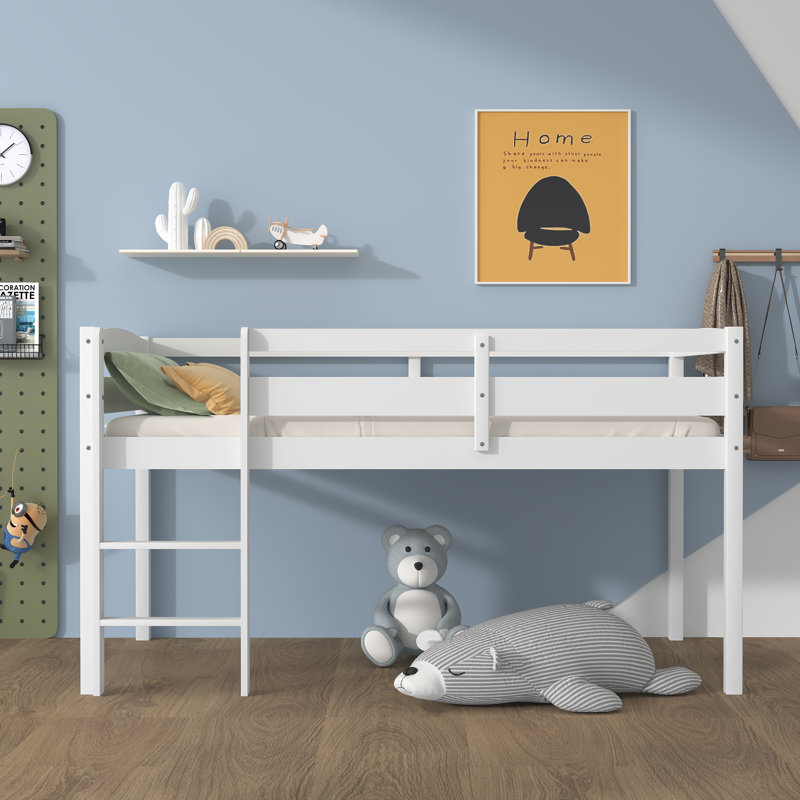 Lit mezzanine simple Hiemkea Kids, Blanc