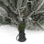 Home Heritage 7 Foot Slim Pine Prelit Flocked Artificial Christmas Tree