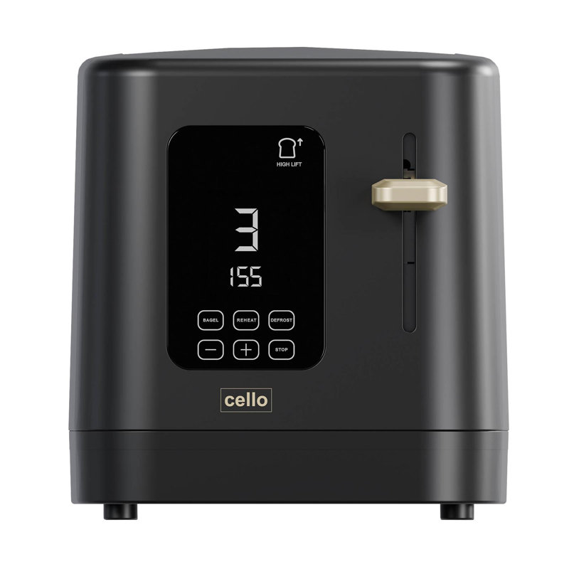 Cello 2 Slice Digital Toaster, Black