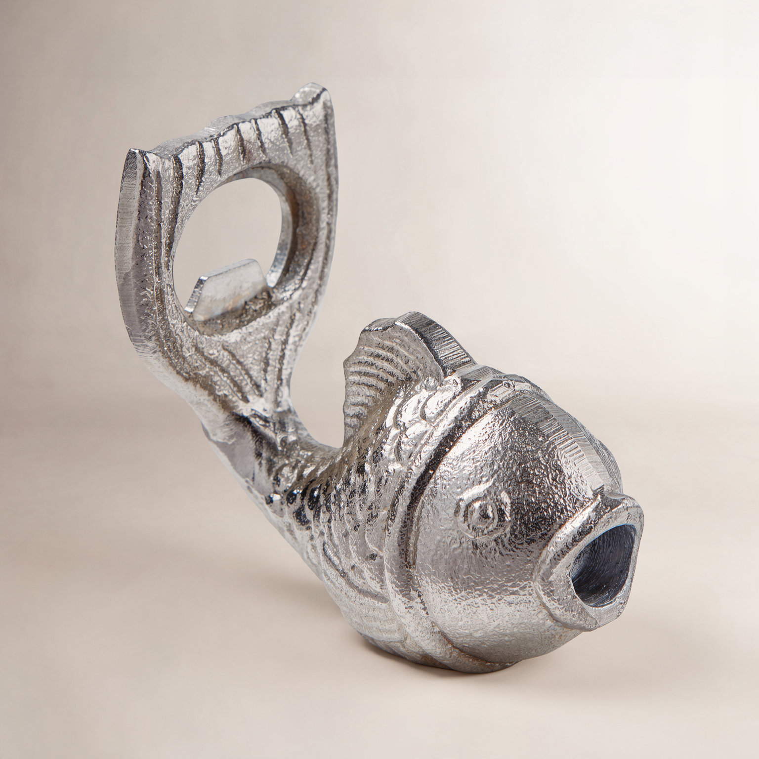 Fish Bottle Opener Silver Aluminum Everyday