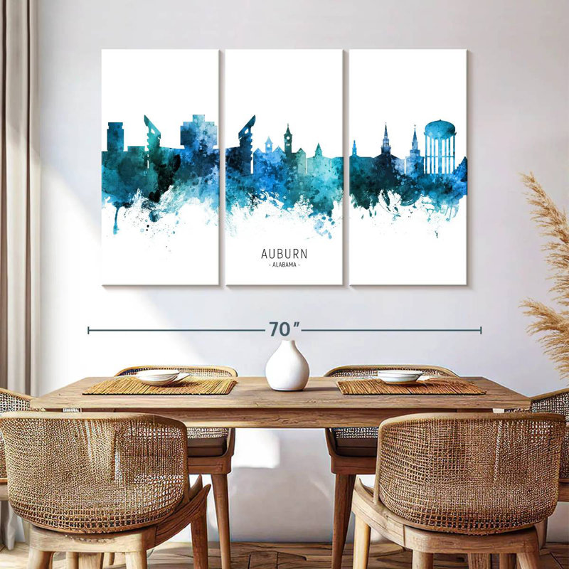 Rorry Auburn Alabama Skyline I, 42" H x 65" W