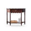 Console demi-cercle en bois massif brun-1013836272