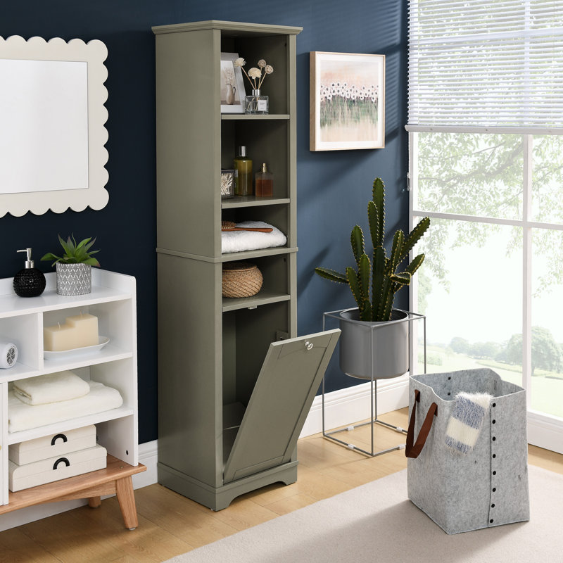 Armoire de rangement 64 po avec 4 tablettes réglables, Gris