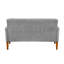Mobilier de salon moderne en chenille gris avec rembourrage en mousse, coussins réversibles et pieds en bois massif avec cadre en noyer et finition facile à assembler-1351657813