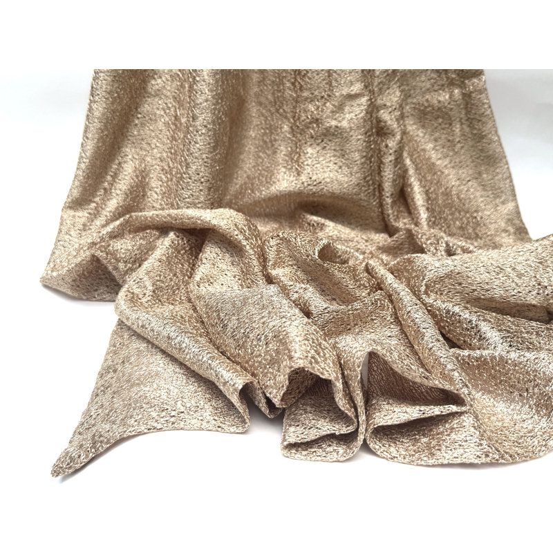 Etherton Semi Sheer Curtain Single Panel, 52" W x 108" L, Gold