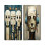 L'art de la robotique - ensemble de 3 reproductions d'art mural robot en métal-1660437633