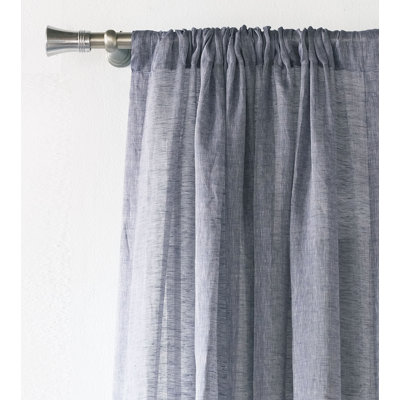SAMPLE-Lyra Cotton blend Semi-Sheer Rod Pocket Single Curtain Panel
