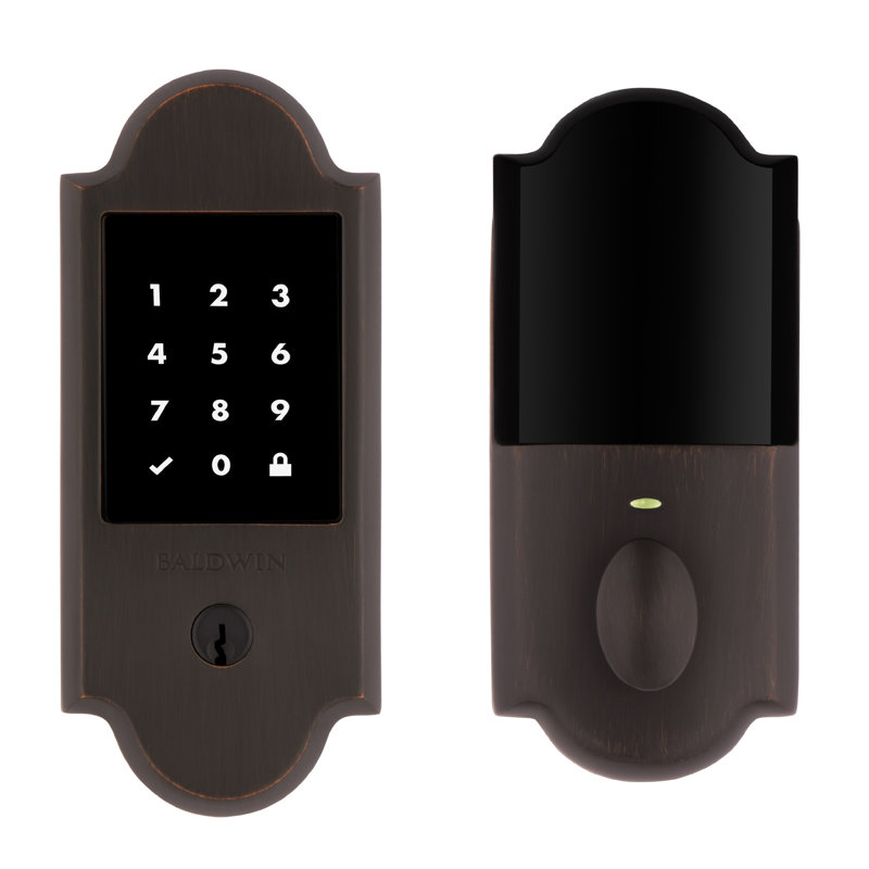 Single Cylinder Electronic Deadbolt, Venetian Bronze