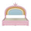 Lit tapissier Vibrance Rainbow Design avec tiroir de rangement et revêtement en velours-116235867