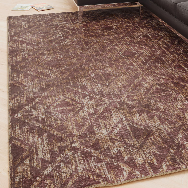Vintage Look Cotton Flatweave Area Rug, 80cm x 150cm