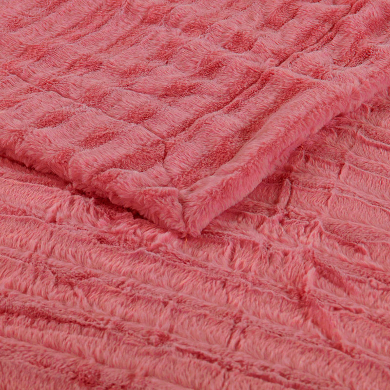 Throw Blanket, Spice Coral, 127cm W x 152.4cm L