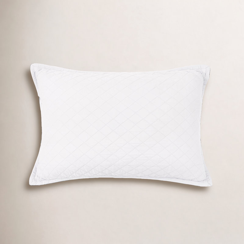 Monaco Square Pillow Cover & Insert, White