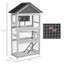 Volière à oiseaux en bois, cage à oiseaux extérieure 67 po avec plateau coulissant, trois portes, nichoir, échelle, perchoirs pour pinsons, perruches, gris