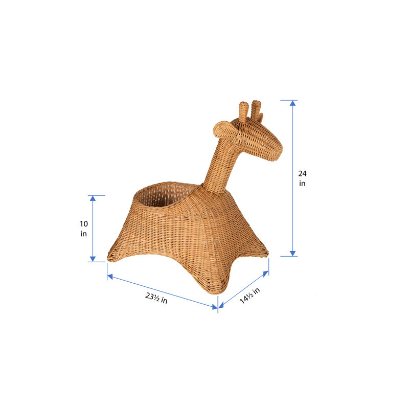 Giraffe Wicker Basket