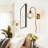 Elisabette Gold Iron Wallchiere with Smoky Glass