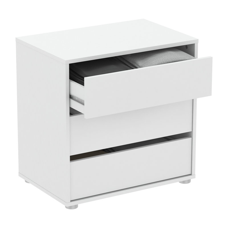 Selestina 60cm W 3 - Drawer Chest of Drawers, Matt White