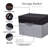 Foldable Lidded Storage Bin [3-Pack] Collapsible Sturdy Cationic Fabric Storage Basket Cube W/Handles-84705295