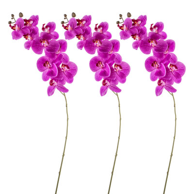 Faux Life-Like Orchids: 38" Fuchsia Scented, Vintage Touch, Gift-Ready by Fiori Sempre
