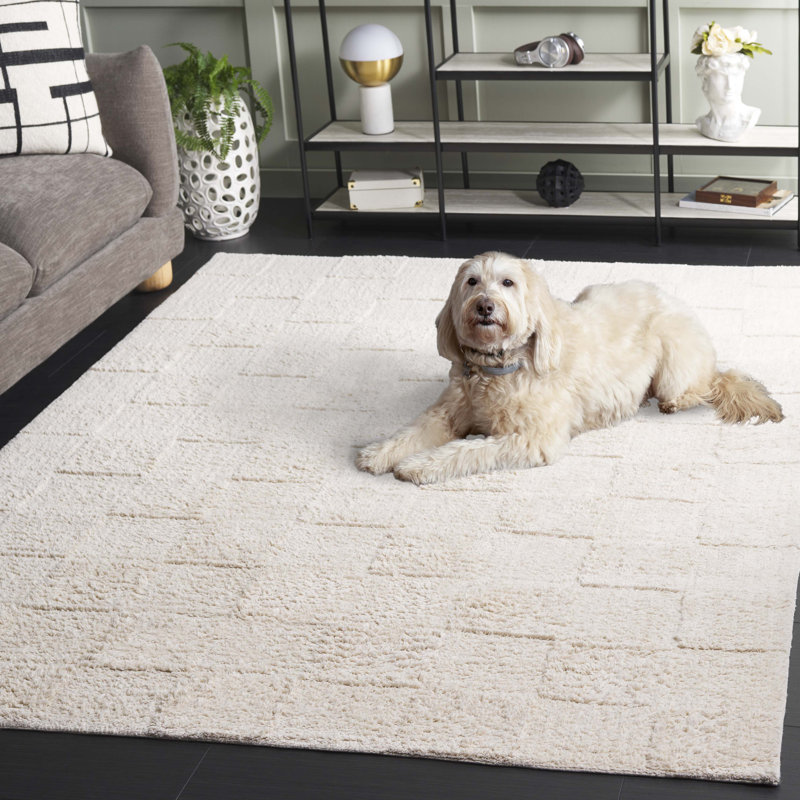 Tapis de couleur unie lavable à la machine Sarik, Rectangle 3 po x 5 po