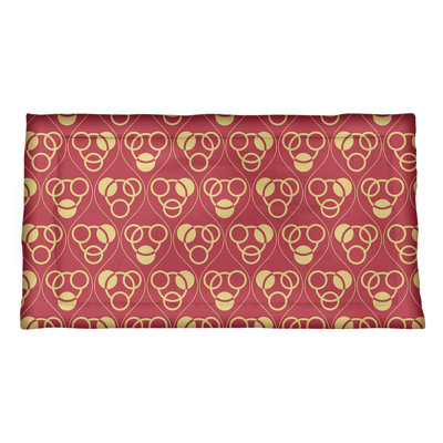 Taie décorative de coussin classique à motif de cercles et de vagues