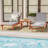 Marsily Outdoor Eucalyptus Wood Chaise Lounge Set with Table , Cushion Included