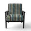 Fauteuil d'appoint rembourré à rayures Serene Green