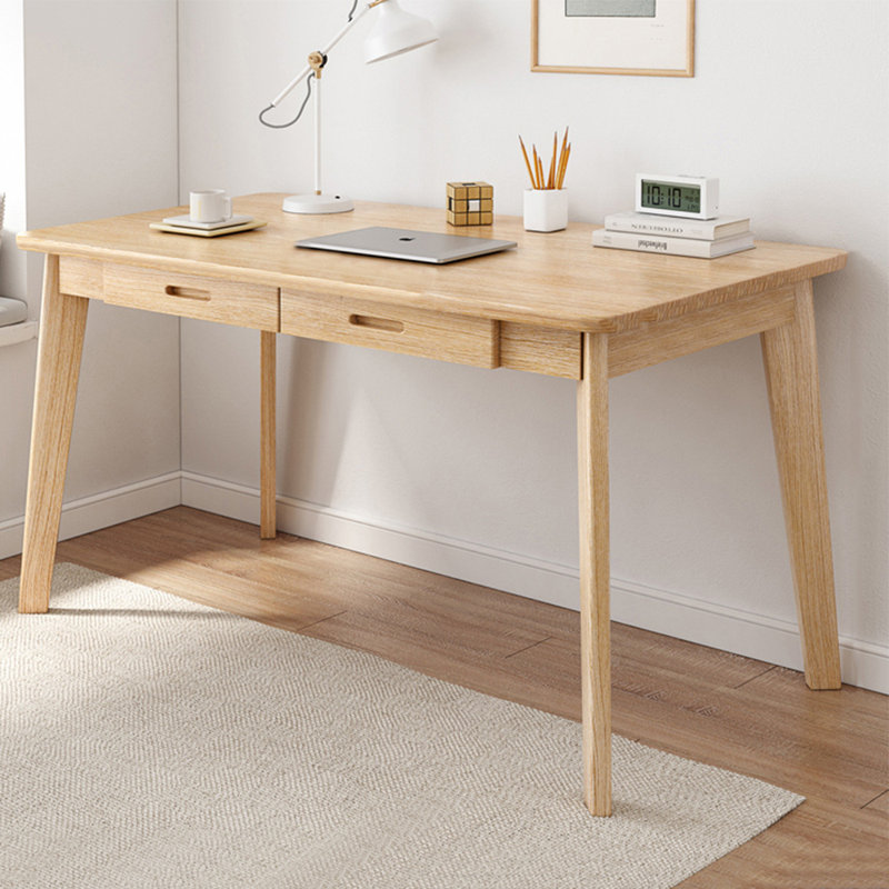 Latwon Wooden Desk, Burlywood/Burlywood, 29.5" H x 47.2" W x 21.7" D