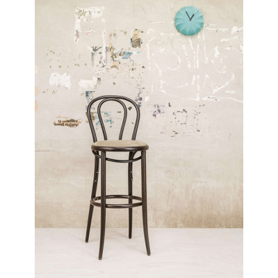 Wigfall Upholstered and Genuine Leather Bar Stool
