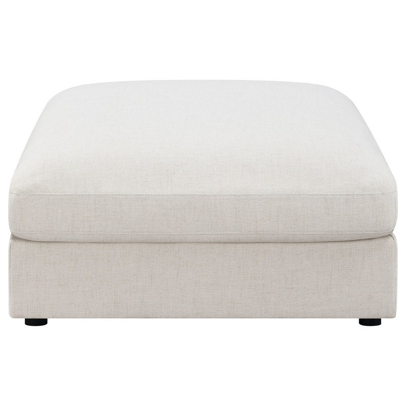Artzt Square Upholstered Ottoman Beige, Beige