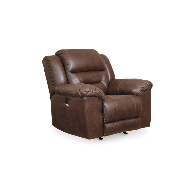 Jarnigan Recliner, Brown Faux Leather
