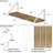 Asem 3 Piece Solid Wood Bracket Shelf