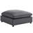 Charcoal Fabric Ottoman