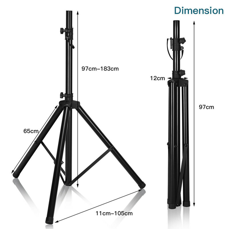 DJ Disco Tripod Adjustable Height Speaker Stand