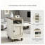 Table de bout French Country avec prises électriques et ports USB | Table d'appoint avec station de charge et tablette ouverte | Finition en bois vieilli de style chalet