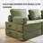 3-Piece Chamois Leather Sectional- No Assembly Required Sofa-106915329