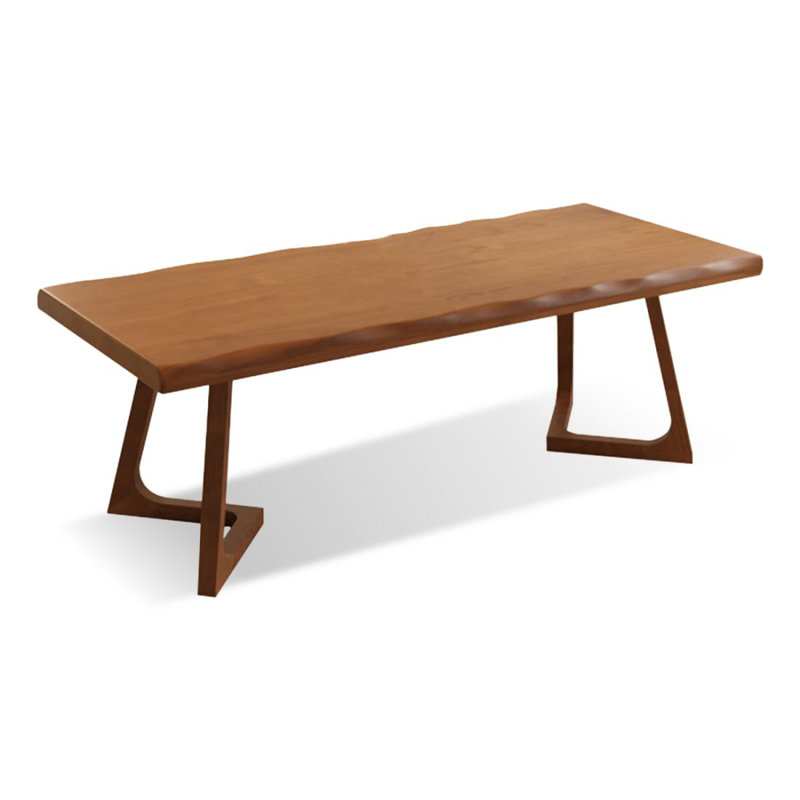 Solid wood rectangular walnut dining table, 29.53"H x 78.74"L x 31.5"W