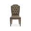 Chaise d'appoint en tissu touffeté brun Kade
